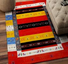 Hand Knotted Minimalist Wool Rug